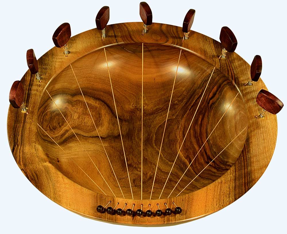 Lyre Bowl in Walnut