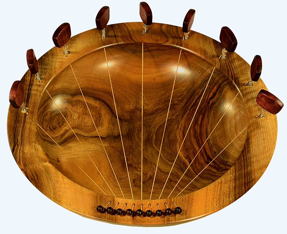 Lyre Bowl In Walnut