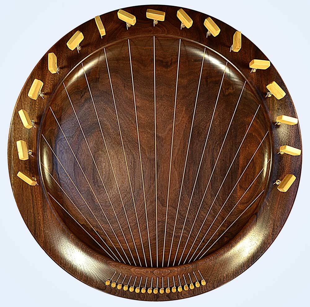 Lyre Bowl in Walnut