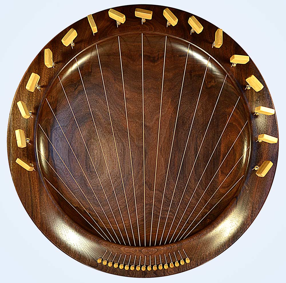Lyre Bowl In Walnut