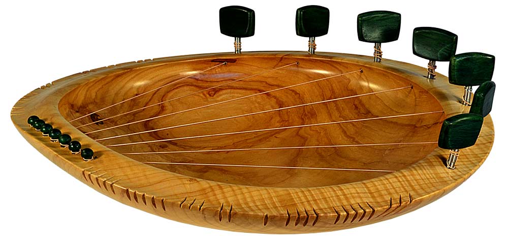 Sing Love into Being, a Lyre Bowl in Red-Sycamore - Image 4