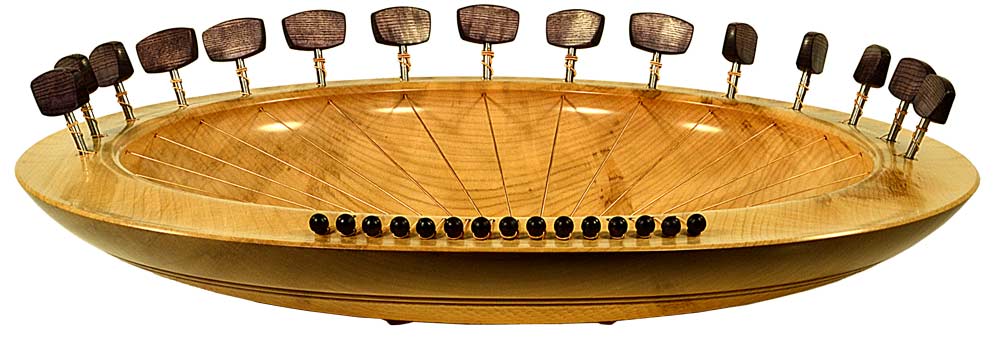 Lyre Bowl in Sycamore/Maple - 15string - Image 5