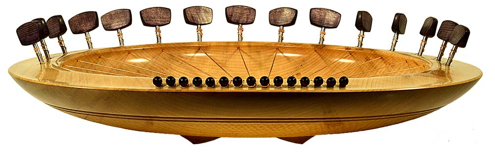 Lyre Bowl in Sycamore/Maple - 15string - Image 6
