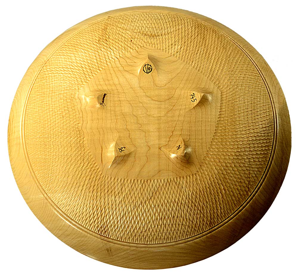 Lyre Bowl in Sycamore/Maple - 15string - Image 4