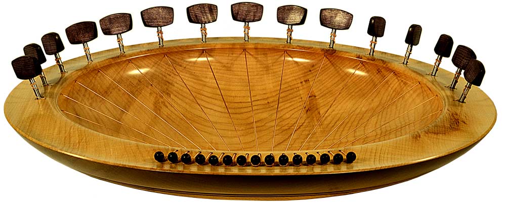 Lyre Bowl in Sycamore/Maple - 15string - Image 3